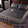 100% polyester Looking up bed skirt set